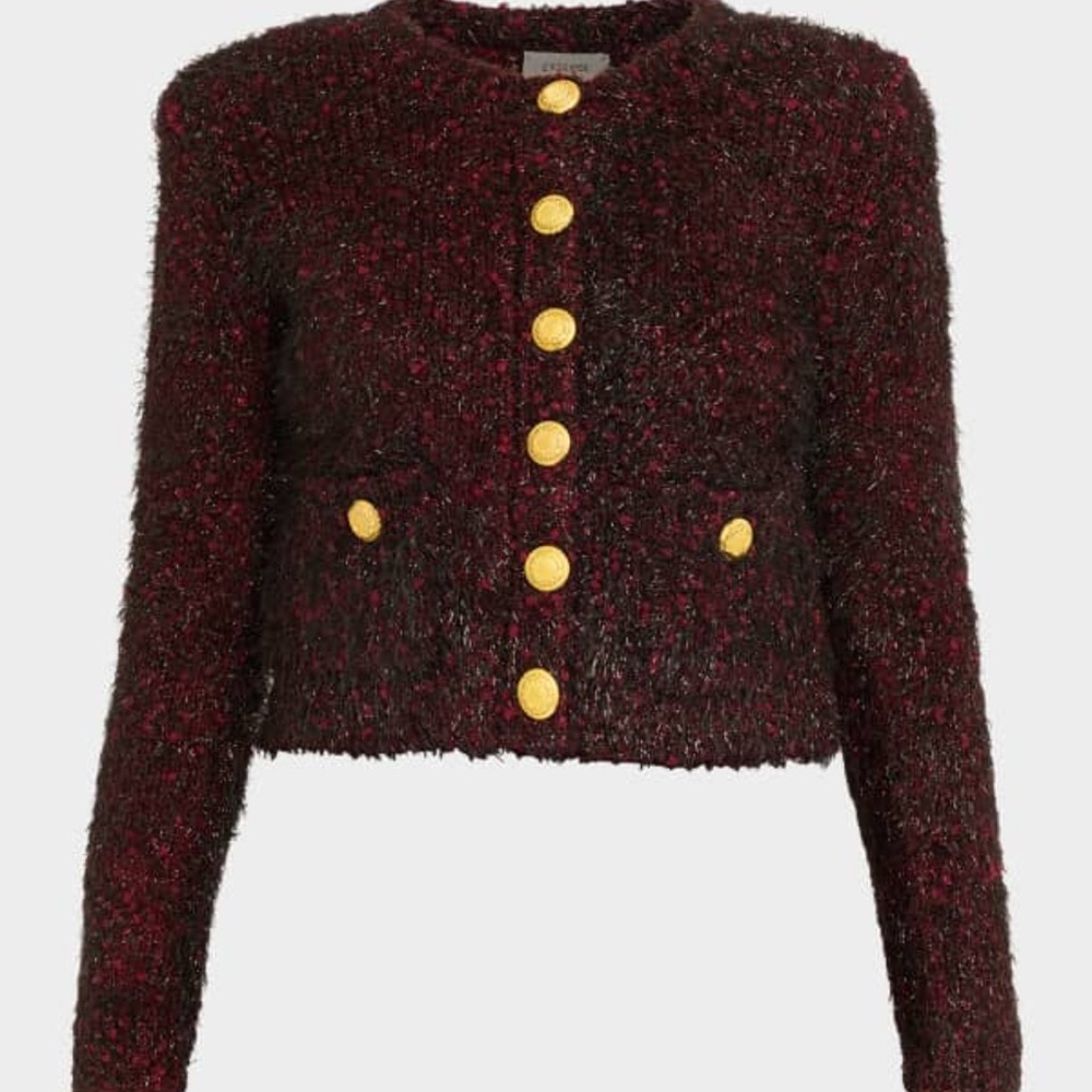 L'Agence Una Fuzzy Cardigan NWOT - Picture 4 of 8